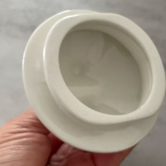 Vintage MCM Iroquois Ben Seibel Intaglio Purple Blue Flower Lidded Teapot USA 9" - Picture 8 of 10